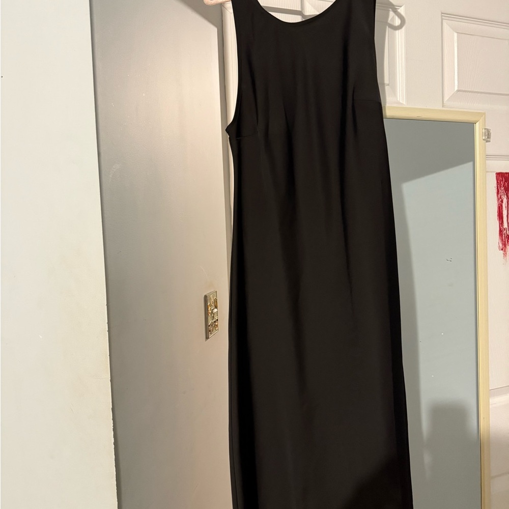 Black Sleeveless Sheath Maxi Dress for Cocktail
